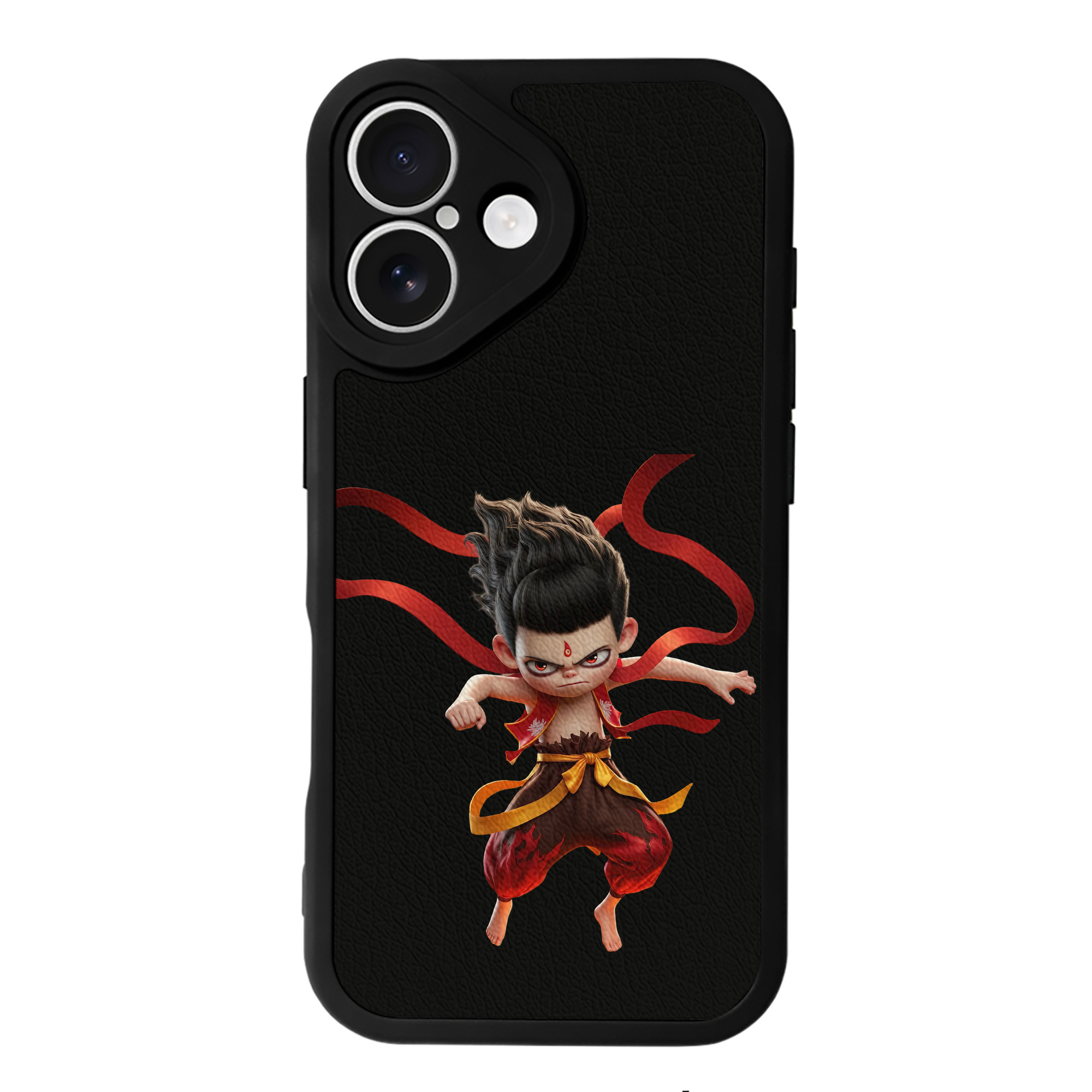 （画像用） Ne Zha 2 ナタ 魔童の大暴れ 【iPhone 16シリーズ対応】シリコンスマホケース（レザー調） 材質：シリコン